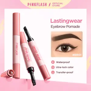[Official] PINKFLASH #ColorLock Waterproof Eyebrow Pomade Cream High Pigment Smudge-proof Long-lasting Non-caking Soft Smooth Quick-drying Shaping E16