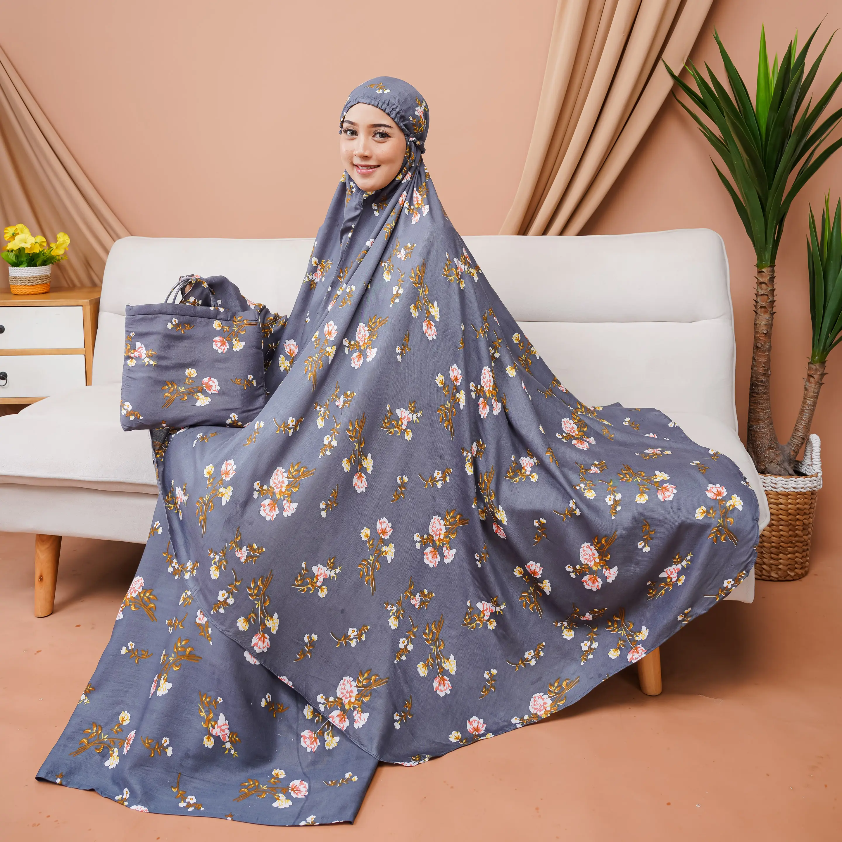 mukena dewasa mawar tangkai rayon bali size standart halya shop