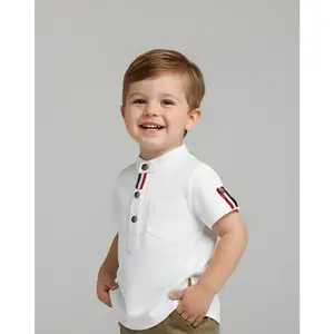 Kemeja Anak Cowok Motif Polet Bahan Katun Adem Nyaman Desain Modern Aksen Stripes Tricolor Cocok untuk Acara Harian dan Formal - Fashion