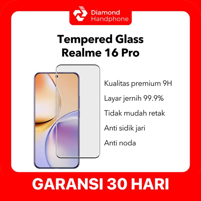Gambar Tempered Glass Realme 16 Pro Anti Gores Bening Screen Protector dari Diamond Handphone Bali Kota Denpasar Tokopedia