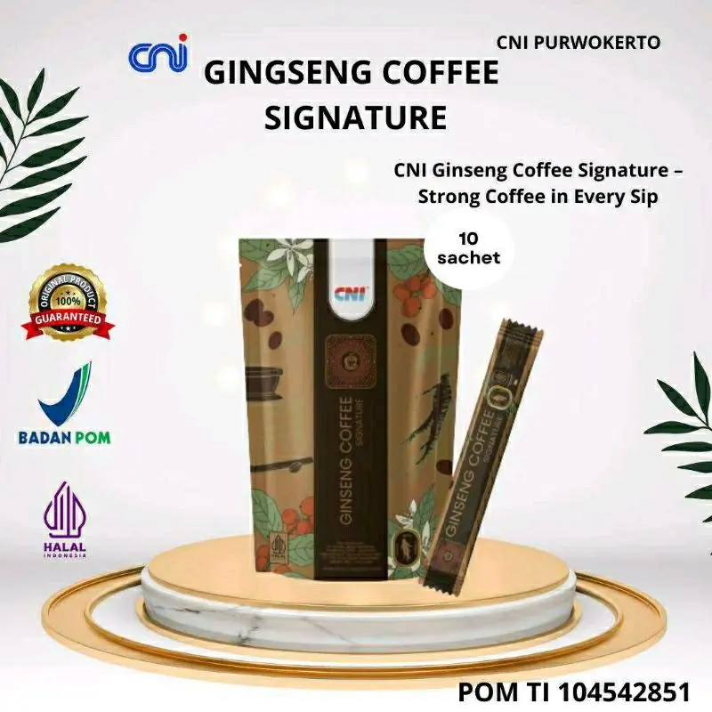 CNI Ginseng Coffee dan Signature Kopi Ginseng Penambah Stamina Aman di Lambung (10/20sachet) Robusta 7