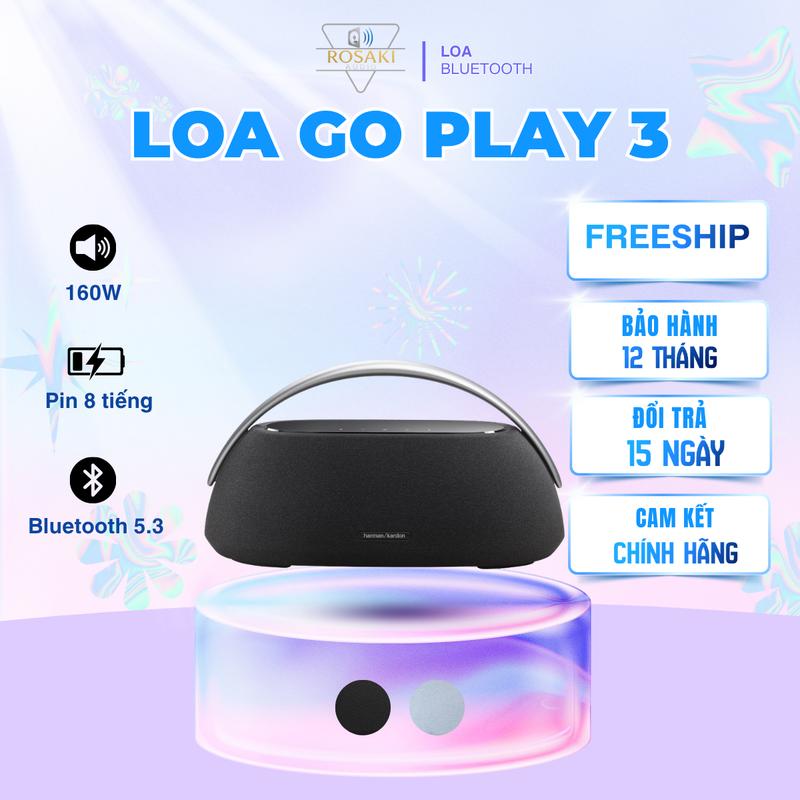 Loa Harman - Kardon Go - Play - 3 Công suất 160W, Nghe nhạc chất lượng cao cấp, âm thanh vượt trội nghe đa thể loại cực hay