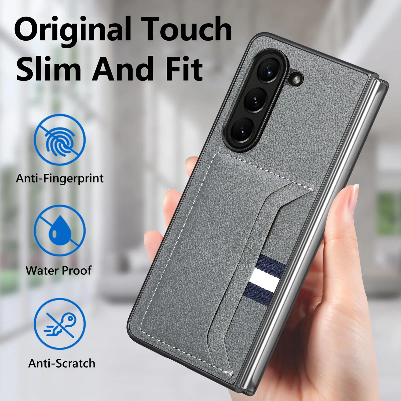Folding Design Luxury Leather Bag Case for Samsung Galaxy Z Fold 5 4 Fold4 Fold3 Fold5 Fold2 Fold 2 3 Shockproof Funda Cases