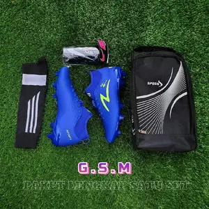 Paket Komplit Sepatu Bola Specs Lightspeed Reborn Keren Berkualitas lengkap dengan Kaos kaki, Tas Jinjing, dan Deker Premium Futsal boots flank standar stabilo