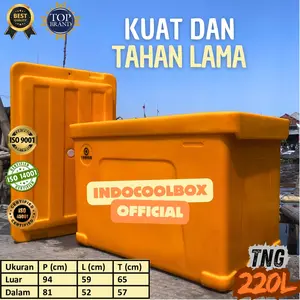 Cooler Box Tanaga 220 Liter Termos Es Kotak Tempat Es Batu Daging Ikan Frozen Food Coolbox Ice Box