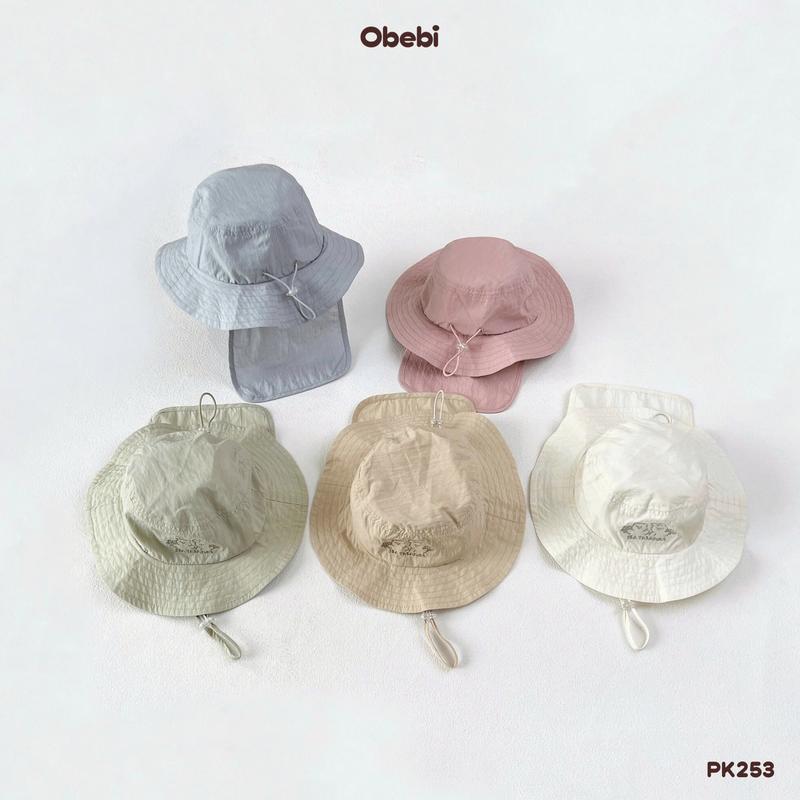 pk253 Mũ Gió Chống Nắng Rộng Vành Obebi Sành Điệu Che Mát Cho Bé Trai Bé Gái 