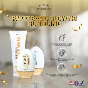 CYB Paket Basic Glowing - Melawan UV Naikkan Tone Up Warna Kulit, Mengurangi Pigmentasi Penyebab Kulit Gelap