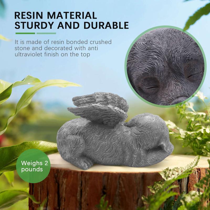 Product Introduction of Dog Angel Pet Memorial Tombstone Marking Carved Statue, Resin, Stone Finish 14