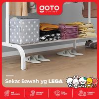 Gambar (Crazy Deal) [COD] Goto Spiko Rak Besi Gantungan Stand Hanger Baju Pakaian - Hitam SINGLE dari Goto Living Kota Tangerang 3 Tokopedia