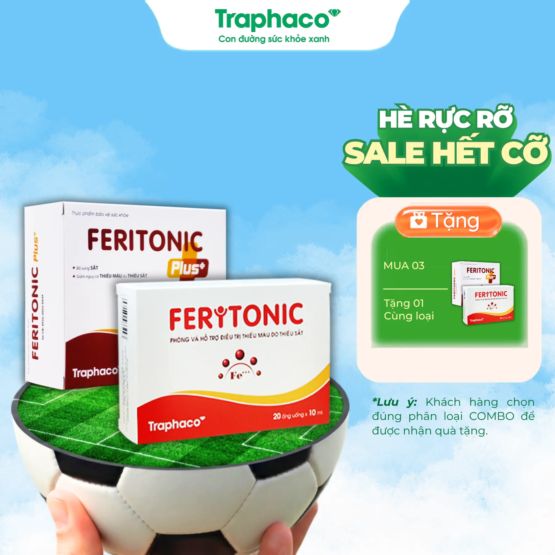 TPBVSK Feritonic Và Feritonic Plus Traphaco - Hỗ Trợ Bổ Sung Sắt Giảm Nguy Cơ Thiếu Máu Do Thiếu Sắt