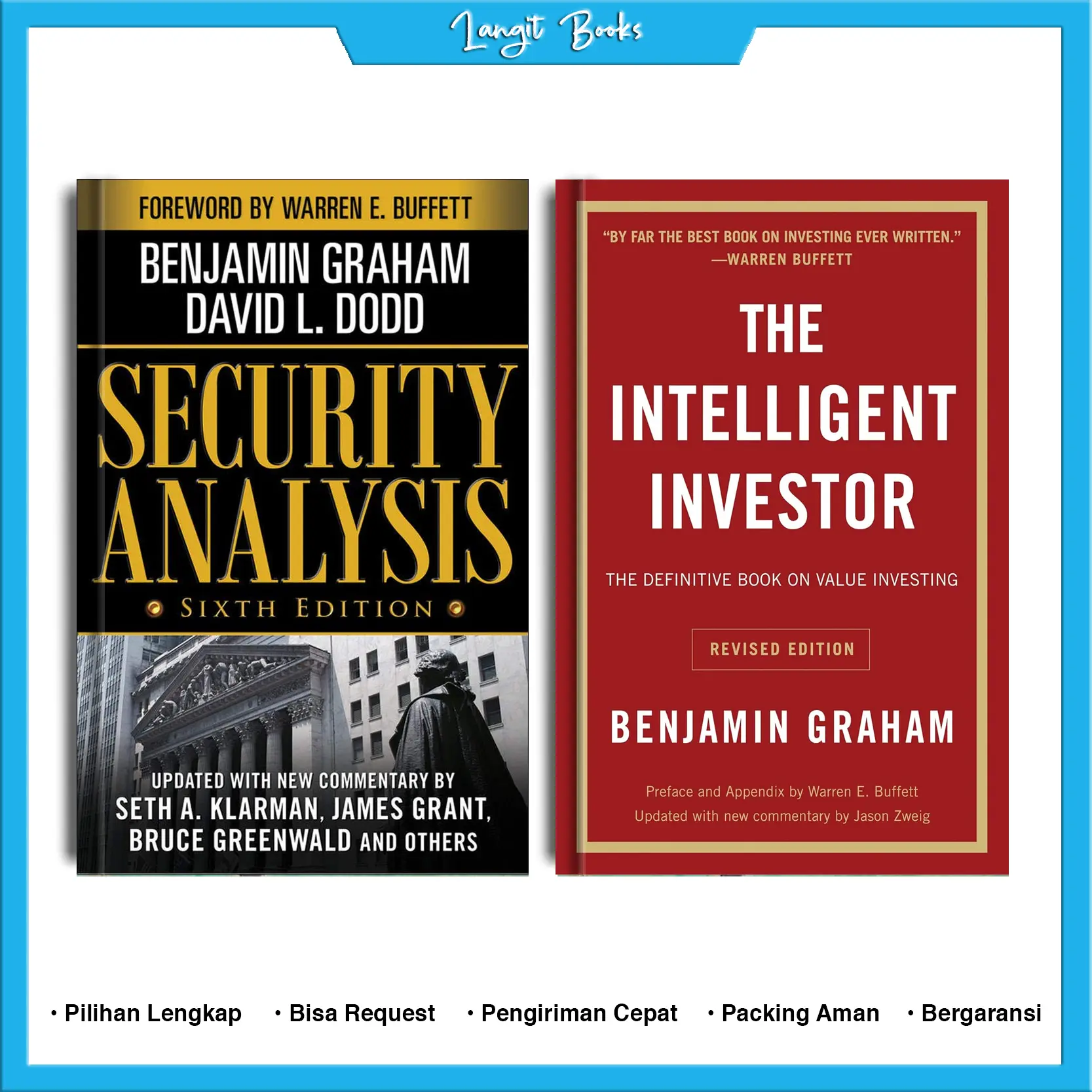 Paket 2 Buku - Security Analysis 6th Ed and The Intelligent Investor Revised Ed (English/Indonesia)