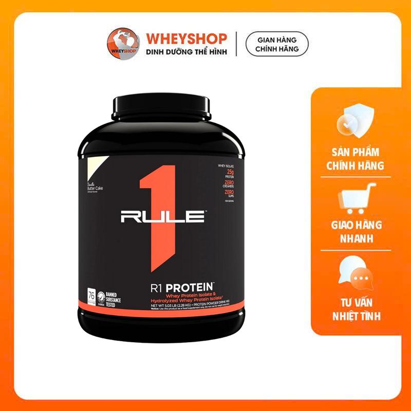 Bột bổ sung whey protein hỗ trợ phát triển cơ bắp Rule 1 Proteins 5Lbs | WHEYSHOP VN