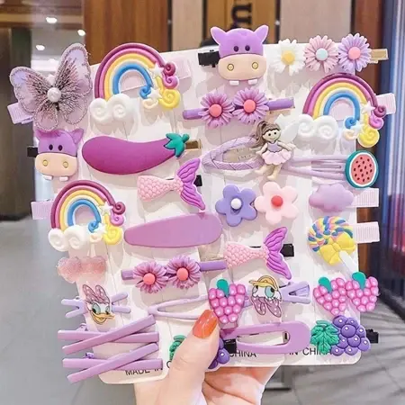 SET JEPITAN RAMBUT ANAK KOREA HAND MADE / JEPIT RAMBUT ISI 14PCS / JEPITAN RAMBUT KOREA