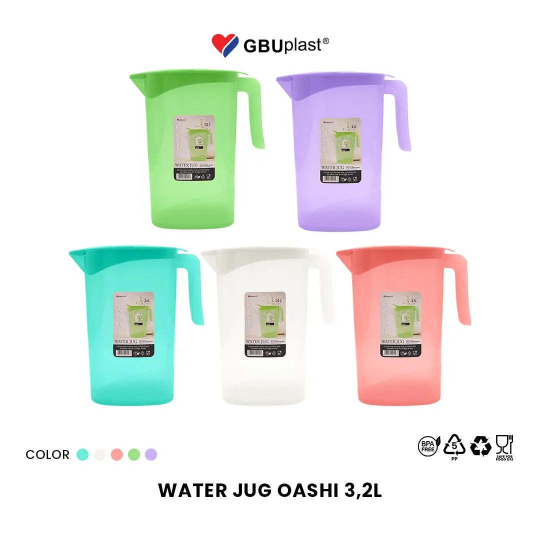 GBUplast Oashi Teko Air Plastik BPA Free 3.2 Liter Water Jug Drink Safe WJ-003