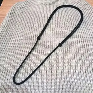 Kalung hitam polos satin / kalung tali hitam pria-wanita elegan / kalung unisex simple style