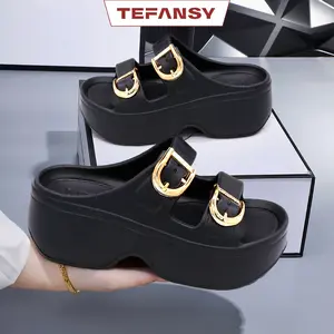 TEFANSY Sandal Wanita Modern Sandal Wanita Hak Tinggi Sandal Wanita Fuji Sandal Wanita Hitam Sandal Wanita 2026 Sandal Wanita Baru sandal wanita