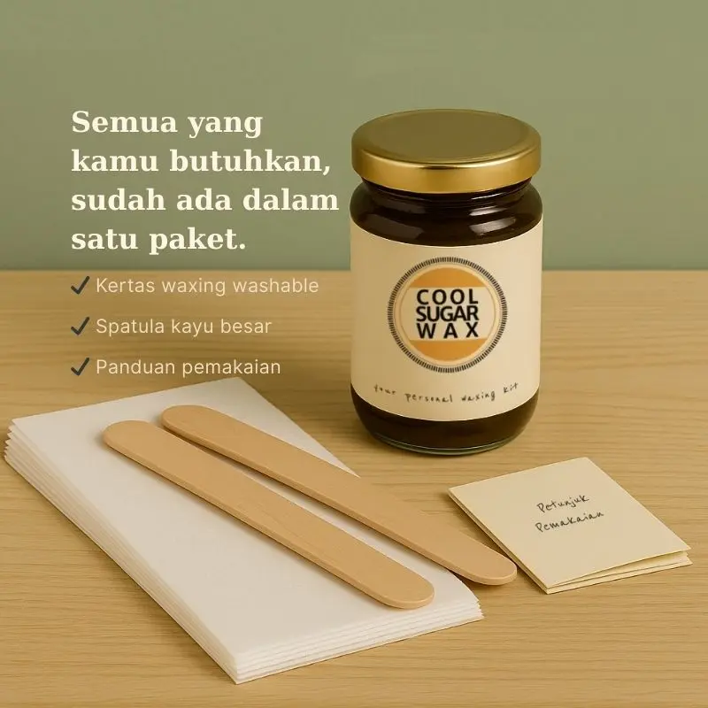 Coolsugar Wax Jar S | Sugar Wax Tanpa Pewarna, Parfum, dan Skincare - Sugar Waxing Kit Hair Removal Ketiak 7