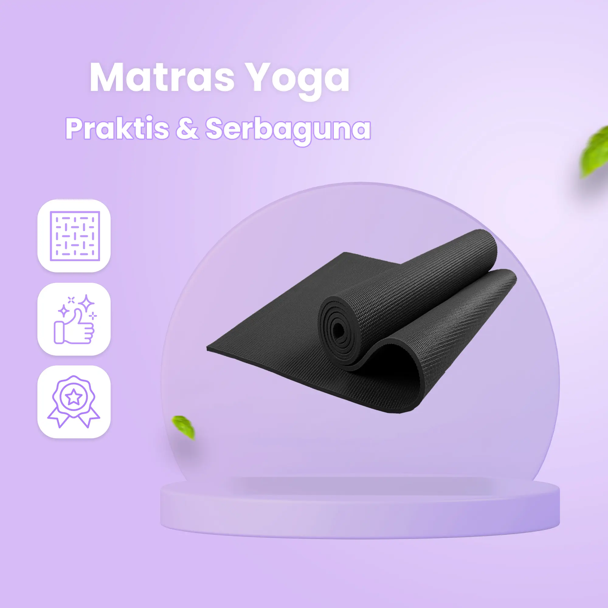 COD Matras Yoga Cantik Tebal + Free Tas Portable dan Minimalis