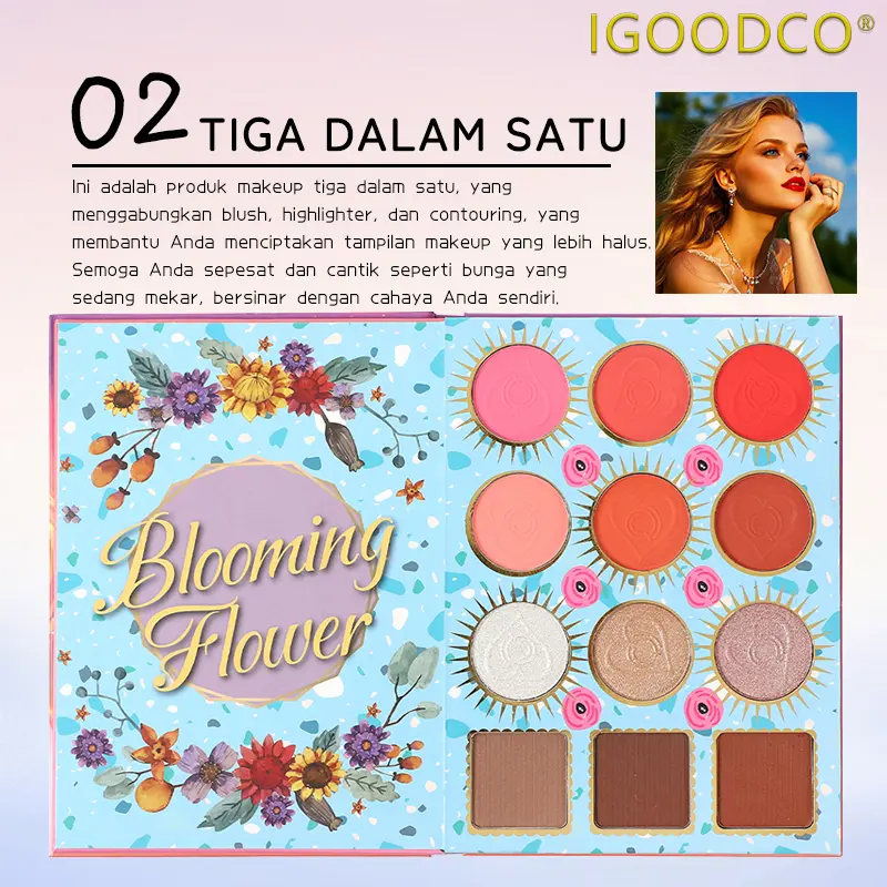 IGOODCO New 82 Color Eye Shadow Book Shimmer Matte Shimmering Powder Sequins Three Layers Makeup Palette Stage Makeup Palette 3