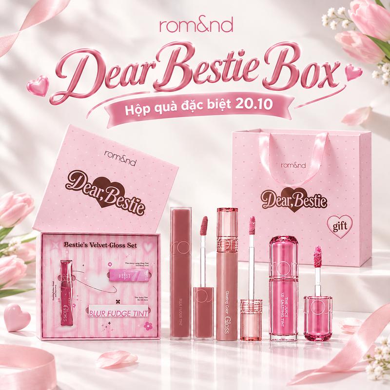 [Rom&nd] [BỘ QUÀ TẶNG GIỚI HẠN 20.10] Hộp Quà Mỹ Phẩm Trang Điểm Romand Dear Bestie's Makeup Set