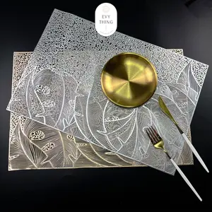EvyThing Placemat Tatakan Piring Meja Makan PVC Motif Mewah Fine Dining Tahan Panas