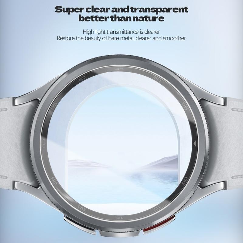 Product Introduction of Tempered Glass for Samsung Galaxy Watch 7 Ultra/Watch 7 6 5 4 40mm 44mm 47mm HD Screen Protector Anti-Scratch Clear Protective Film 12