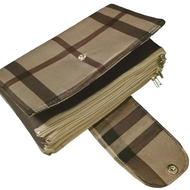 Wallet Organizer / Dompet Disiplin Keuangan Motif Polos Kartu Panjang Multifungsi Resletinh Kotak 0