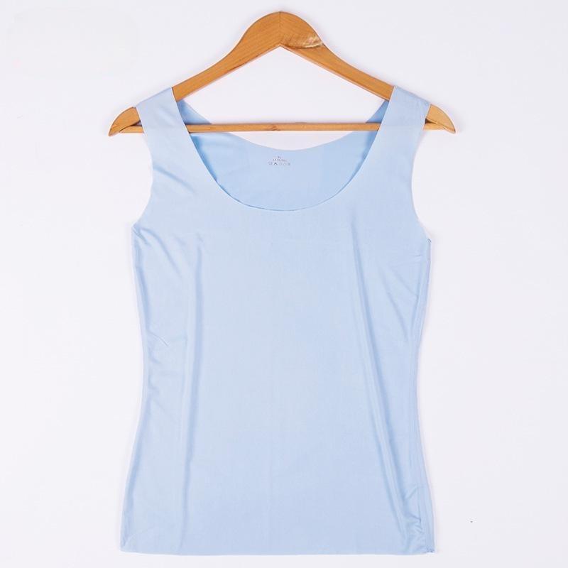 Product Introduction of Women Summer Tight fit No trace Tanks Camis Vest Fashion Casual Sleeveless Ladies Street Tanks Tops Tees Hotsweet Bra B3192 8