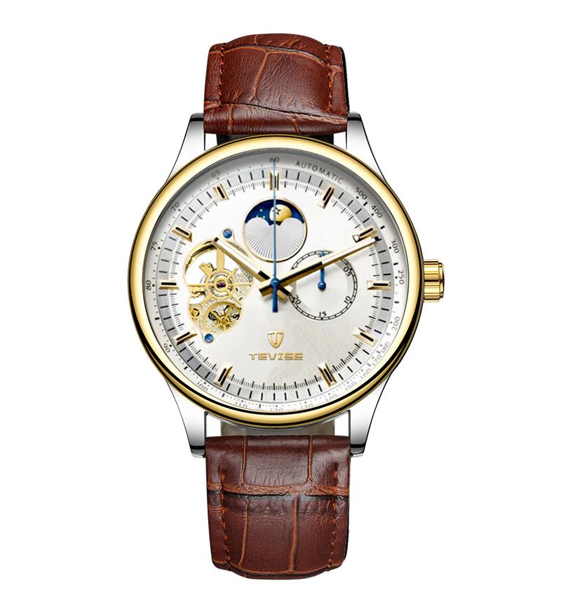 Product Introduction of 9827TEVISE New hollow flywheel men's fashion mechanical watch 3