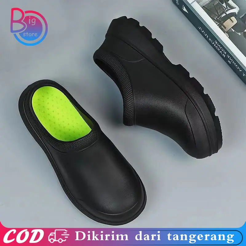 Sepatu Kerja Dapur Sepatu Koki Pria Dan Wanita Anti Slip Licin Tahan Minyak Dan Air