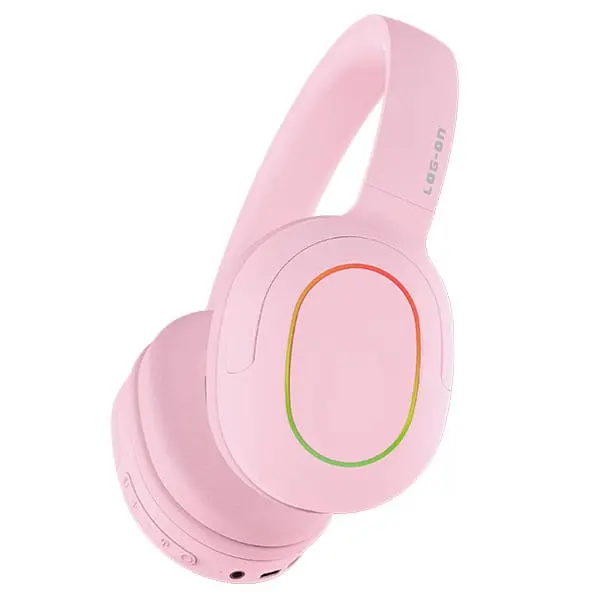 LOG-ON HEADPHONE STEREO   WIRELESS BT5.3 WIRED 2IN1 HEARON8 LO-HP8 Bluetooth Headset Led Microphone Earphones  Headphones  Pc full bass 8
