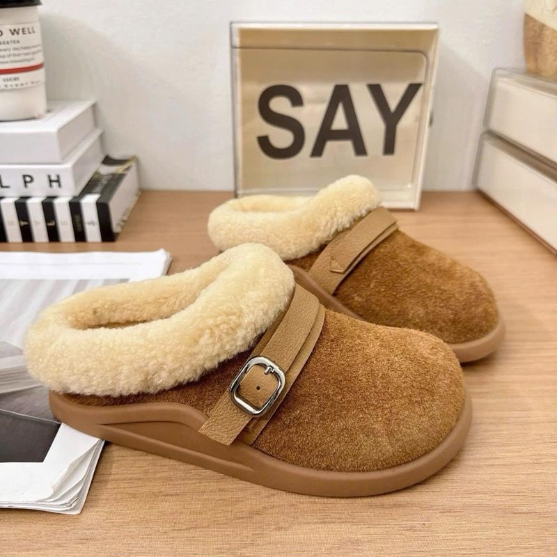 L1-10 Sục da lộn mịn phối dây đai lót lông QCCC