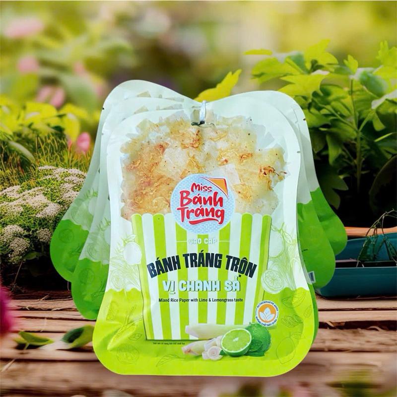 Miss Bánh Tráng Trộn 40g - Vị Chanh sả Combo 5 Gói Ngon Miệng Tiện Lợi Cho Mọi Lúc Mọi Nơi