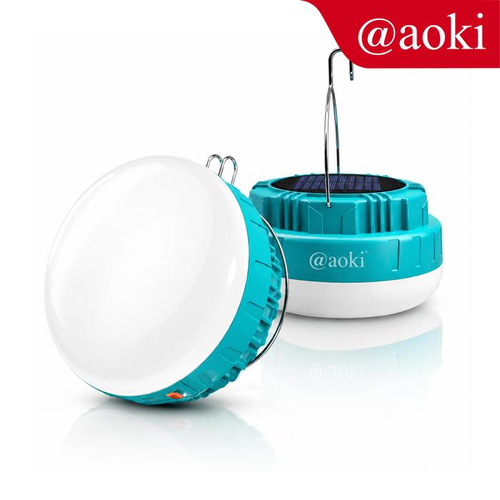 Gambar AOKI Lampu LED Solar Gantung 4400mAh Lampu Darurat Camping Outdoor USB IPX4 - 4400mAh dari Aoki Official Kota Administrasi Jakarta Timur Tokopedia