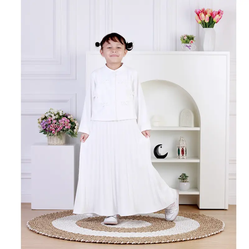 Dungdungkids Gamis Anak Aurora Coquette 2 in 1 Knitt Plisket 3 - 11 Tahun 6