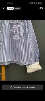 Product Review of Lulu blouse strip salur premium LD 110 120 130 140 kemeja crop jumbo from V**a Q**e 3