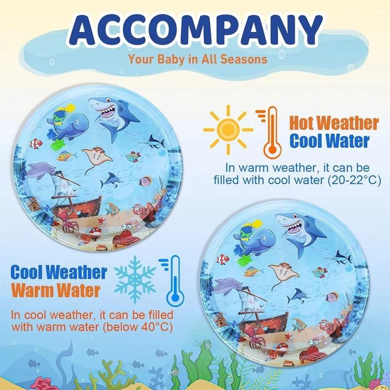 [TẶNG BƠM ĐƯỜNG KÍNH 105CM] Thảm Nước Nhún 1m Cho Bé Đệm Nước Mát Mùa Hè Đại Dương Cho Bé 2