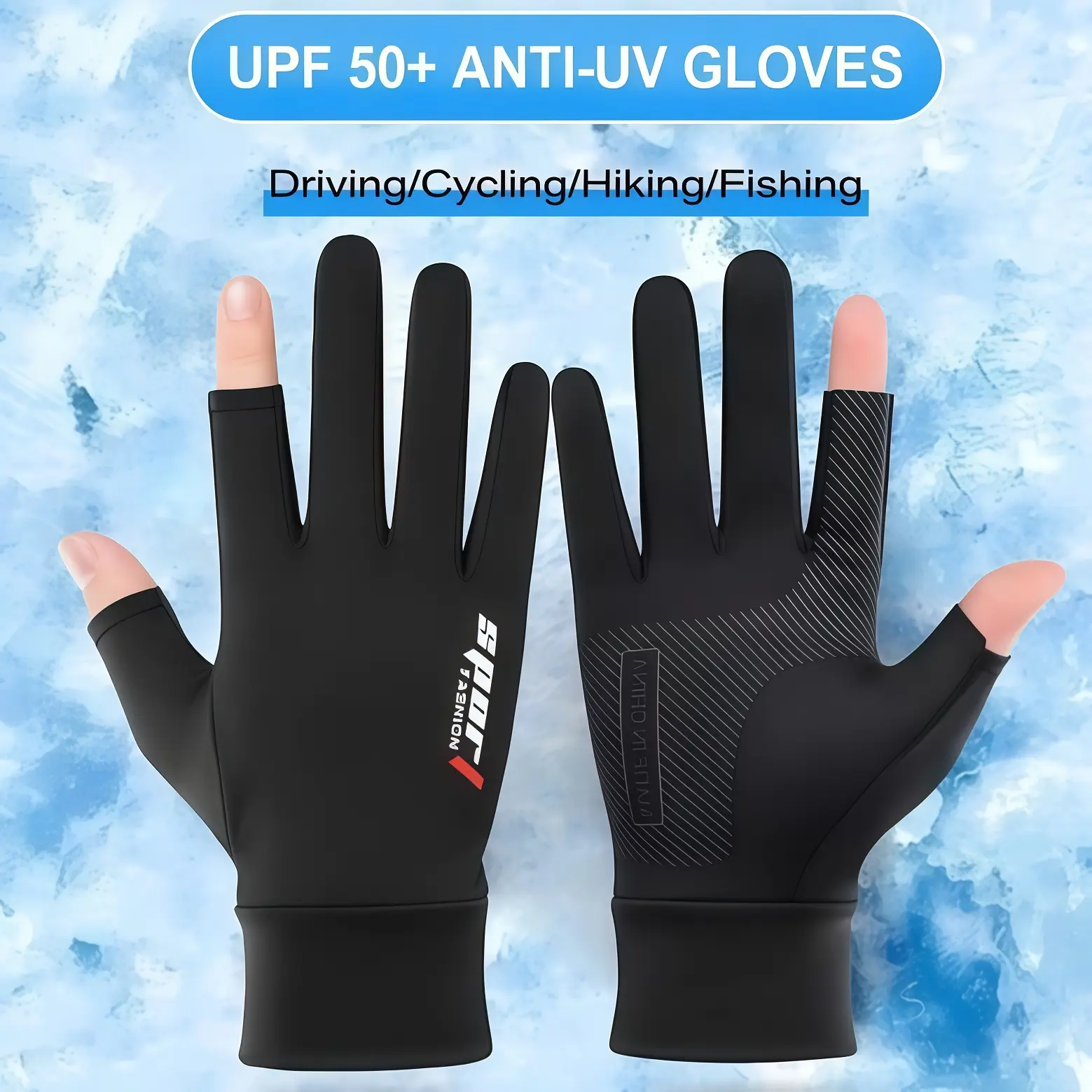 Sarung Tangan Motor Sepeda Pria Wanita Ice Silk Driving Gloves Layar Sentuh Anti Slip Anti Air Bersirkulasi Nyaman Bernapas