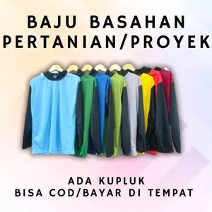 3 pcs baju basahan bangunan / proyek. lengan panjang sudah pakai kupluk baju petani