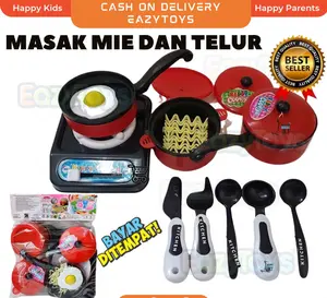 Mainan Anak Masak Masakan Mie dan Telur Mainan Anak Perempuan Cooking Set