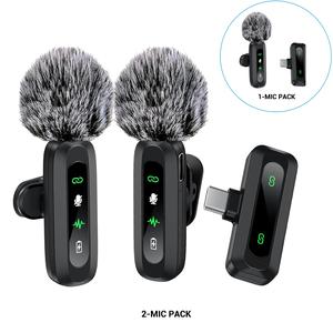 Micrófono inalámbrico, micrófono inalámbrico profesional para iPhone y teléfono Android, micrófono de solapa para grabación de vídeo, enseñanza, entrevistas, podcast