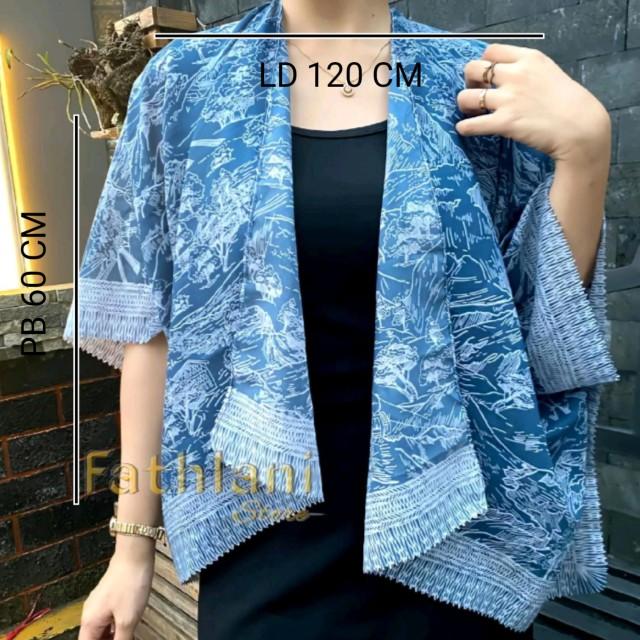 Product Introduction of Scarf Kimono Batwing Outer Cardigan Wanita COD Bestseller - Atasan Muslim Casual - Kardigan, Voal Motif Baju Panjang 17