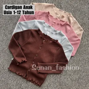 Cardigan Anak Perempuan  Premium knit wafer Usia 2-12 Tahun
