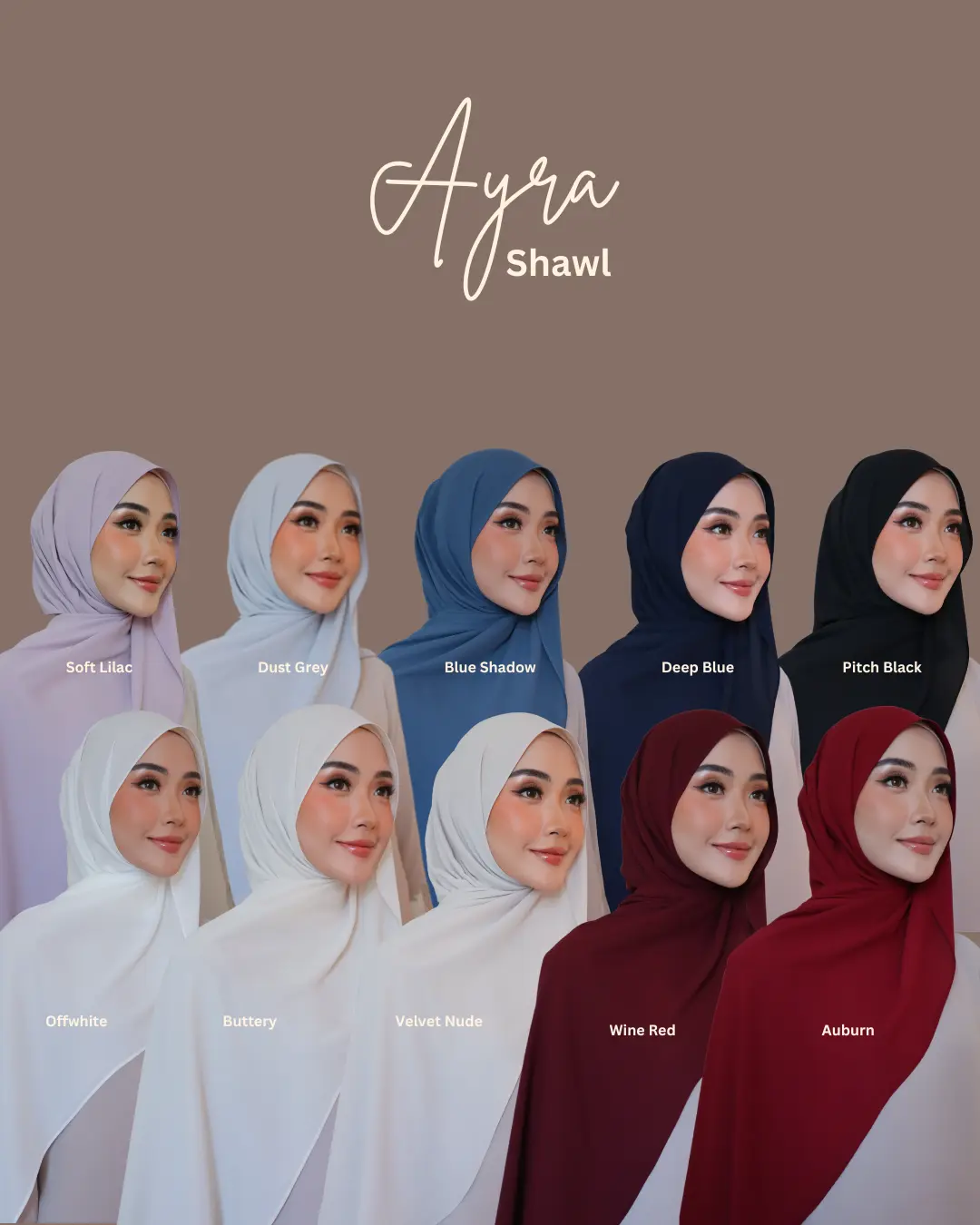 [New Batch] Ayra Chiffon Shawl by Swan Heritage