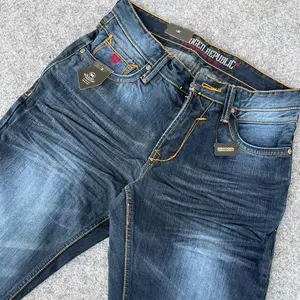 SERVOGEN - Celana Jeans Panjang Wisker Non Steach Standar RegulerFit