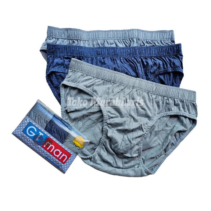 CD Pria GT Man GMX Isi 3pcs | Celana Dalam Cowok Gtman Karet Kerut 1