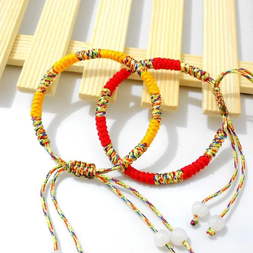 Lovers Jewelry Charm Bracelets Knots Handmade Bangles Tibetan Rope Bracelet Colorful Fashion Women
