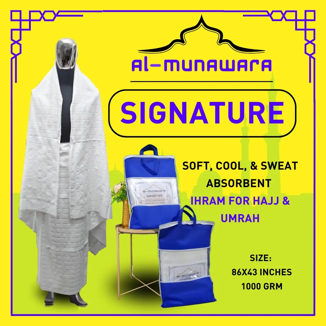 KAIN IHRAM DEWASA FOR HAJJ AND UMRAH - COOl, SOFT QUALITY - SIGNATURE