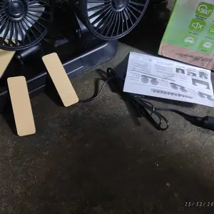 [XGoods] Kipas Angin Mobil 3 Kepala 12/24V Kipas Pendingin Truck USB Dashboard Rotasi 360 Fan Car Simple