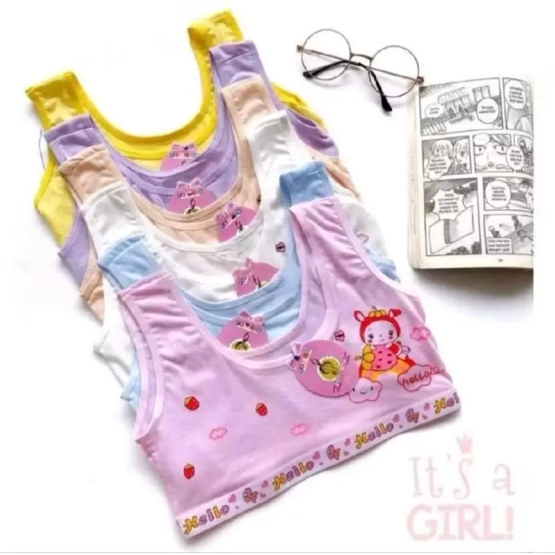 1 lusin miniset anak remaja bra mini anak SD SMP katun motif lucu murah Perempuan Fashion 2